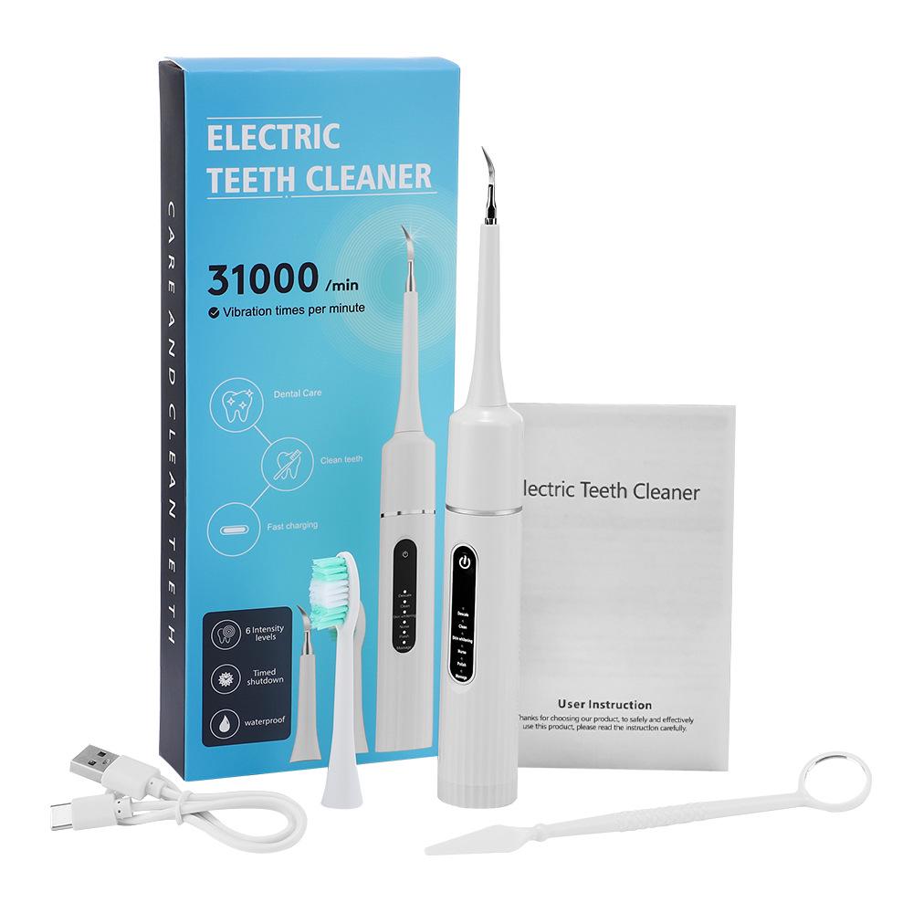 6-Speed Electric Toothbrush Set: Removes Tea Stains & Tartar for Whitening & Tooth Scaling at Home.