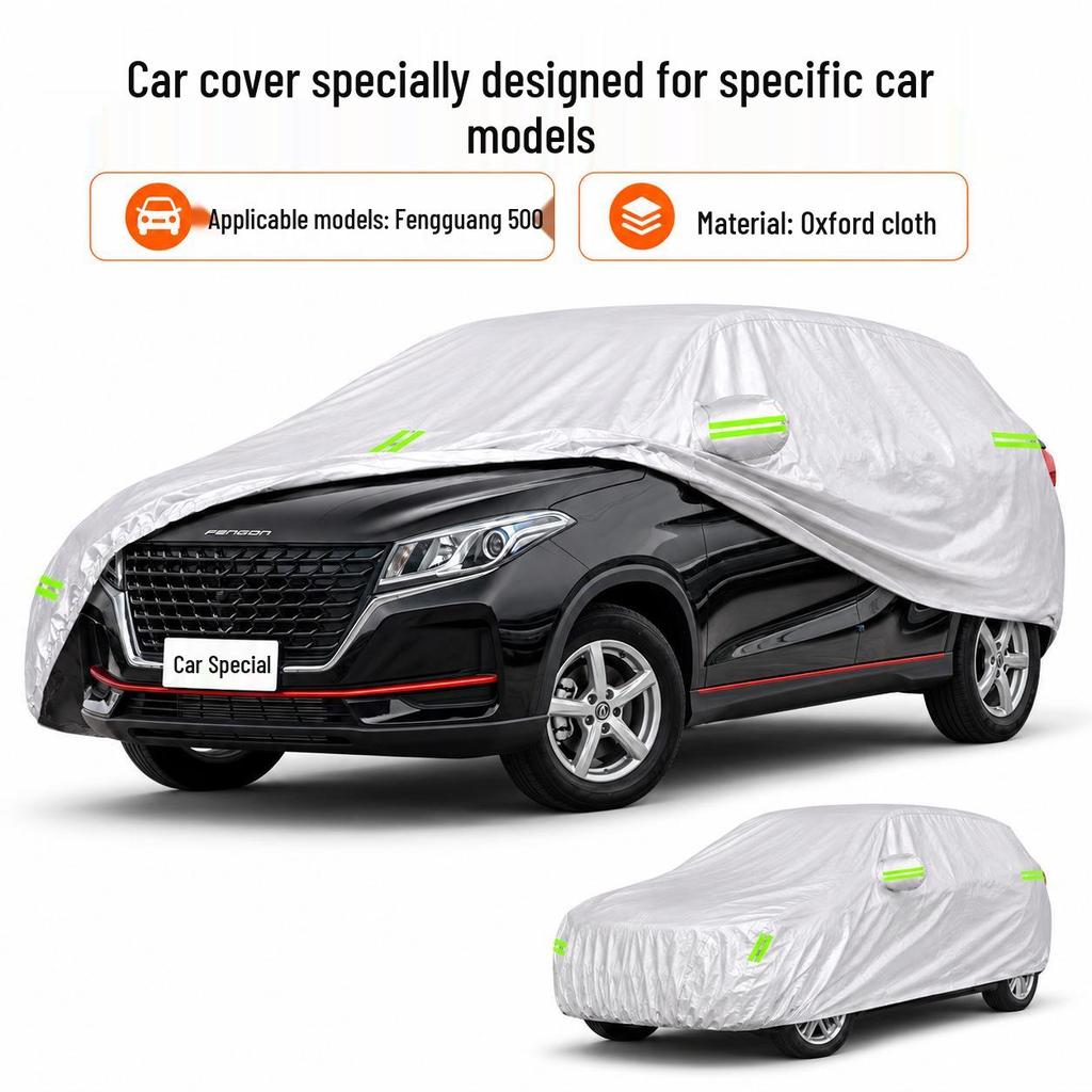 Fengguang 500 Car Cover: Sun Protection, Waterproof, Heat Insulation, All-Season, Universal Oxford Cloth.