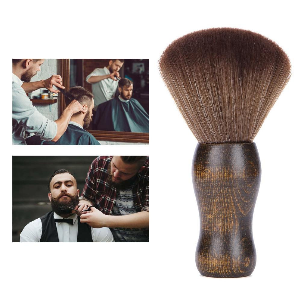 Wooden Handle Cleaning Haircut Tool Specialty Vinyl Record Cleaner Barber Soft Brush  Neck Face
