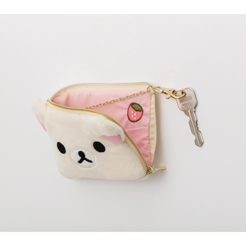 San-X Rilakkuma Plush Pass Case Korilakkuma PB72202 H95 x W145 x D35mm