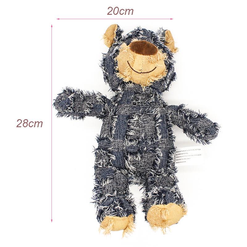 Plush Squeaky Beggar Bear Puppy Dog Toy Bite Resistant Pet Toys for Small Medium Dogs French Bulldog Beagle Mascotas Accessories