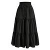 Bohemian A- Line Skirt Long Dress Bohemian A Word Flowy Layered Half-Length Skirts