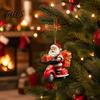 Christmas Souvenir Gifts Santa Claus Hanging Pendants, Creative Wooden Ornaments with Lanyards for Reindeer Tree Decorations Tree, Lightweight