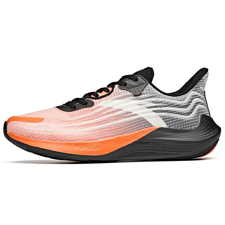 

New Anta DuCi1 Cushioned Slip-Resistant Abrasion-Resistant Breathable Low-Top A-shock Running Shoes Men s Black Orange 112115520-5 40
