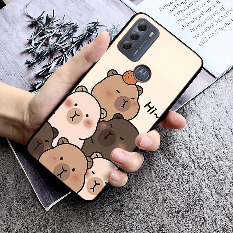

Cartoon Cute capybara Phone Case For Motorola Moto G85 G55 G05 G14 G75 G31 G50 G10 G20 G30 G60 G13 G32 G84 G54 G53 G72 G24 Power Moto G50 5G