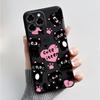 Per Custodia Doogee Note 58 Pro Lusso Moda Pattern Farfalle Fiori Nero Morbido TPU Silicone Cover Posteriore Telefono Cassa Antiurto