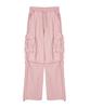Nigaennikol Vintage Cargo String Wide Pants_Pink