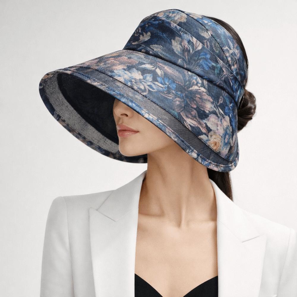 Breathable Flower Empty Top Cap Adjustable Large Brim Sun Hat Anti-Sun Fisherman Hat  Outdoor
