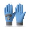 Autumn and winter children's half-finger gloves, velvet warm boys and girls, non-slip half-finger children, student sports riding