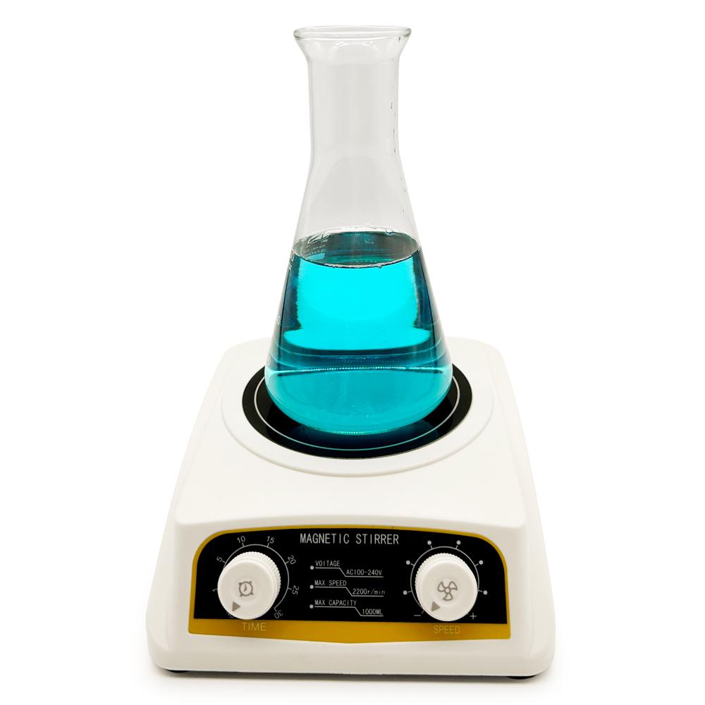 EU/UK/US Plug Electric Magnetic Stirrer with Timer 1L Magnetic Mixer 0-2200rpm Lab Stirrer Mini Stir Plate Stirring Machine