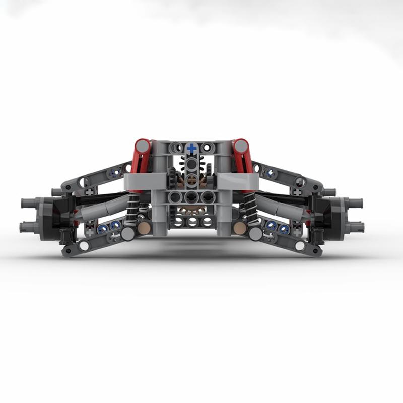 4WD Four-wheel Drive Independent Suspension Differential Chassis Steering Axle MOC Building Blocks Tech Car Parts Toys Kids Gift