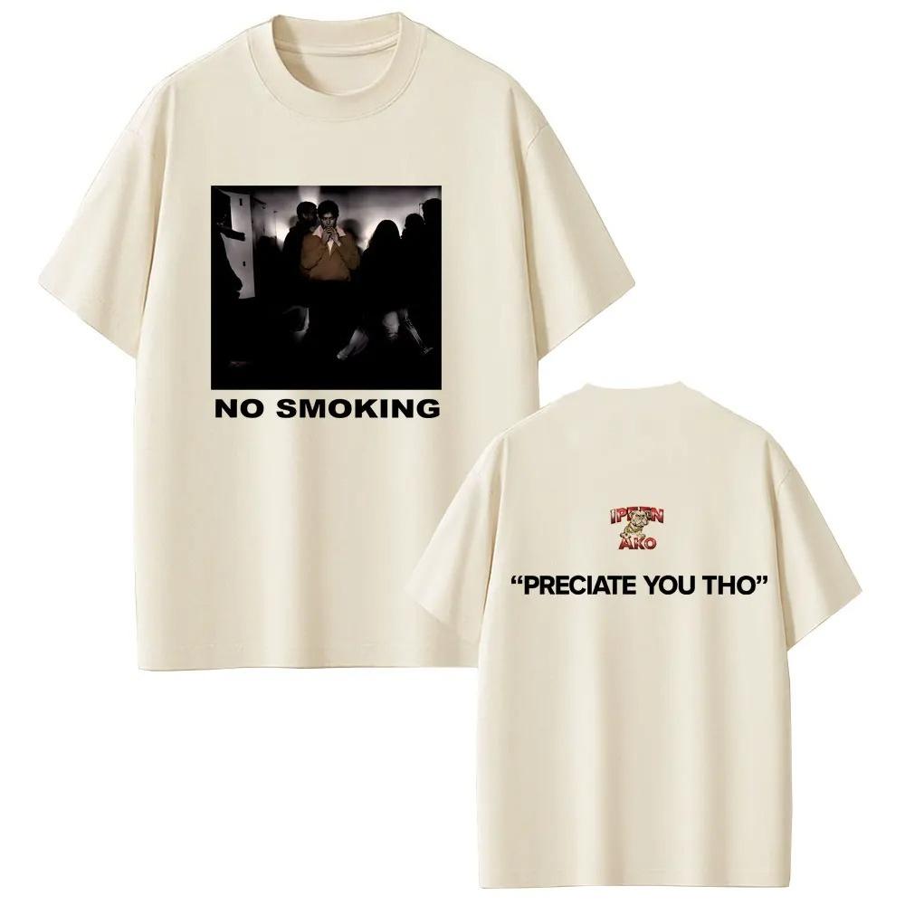 

2026 Unisex Women Hip Hop Fashion Oversized T Shirt Rapper Lil Tjay No Smoking Preciate You Tho Merch Tshirt Rock Vintage Tshirts 4XL
