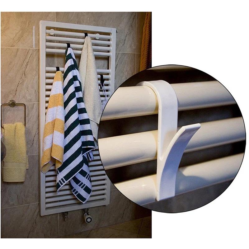 1PCS High Quality Bathroom Towel Hook Radiator Heating Rack Iron Hanger Bathroom White/Transparent
