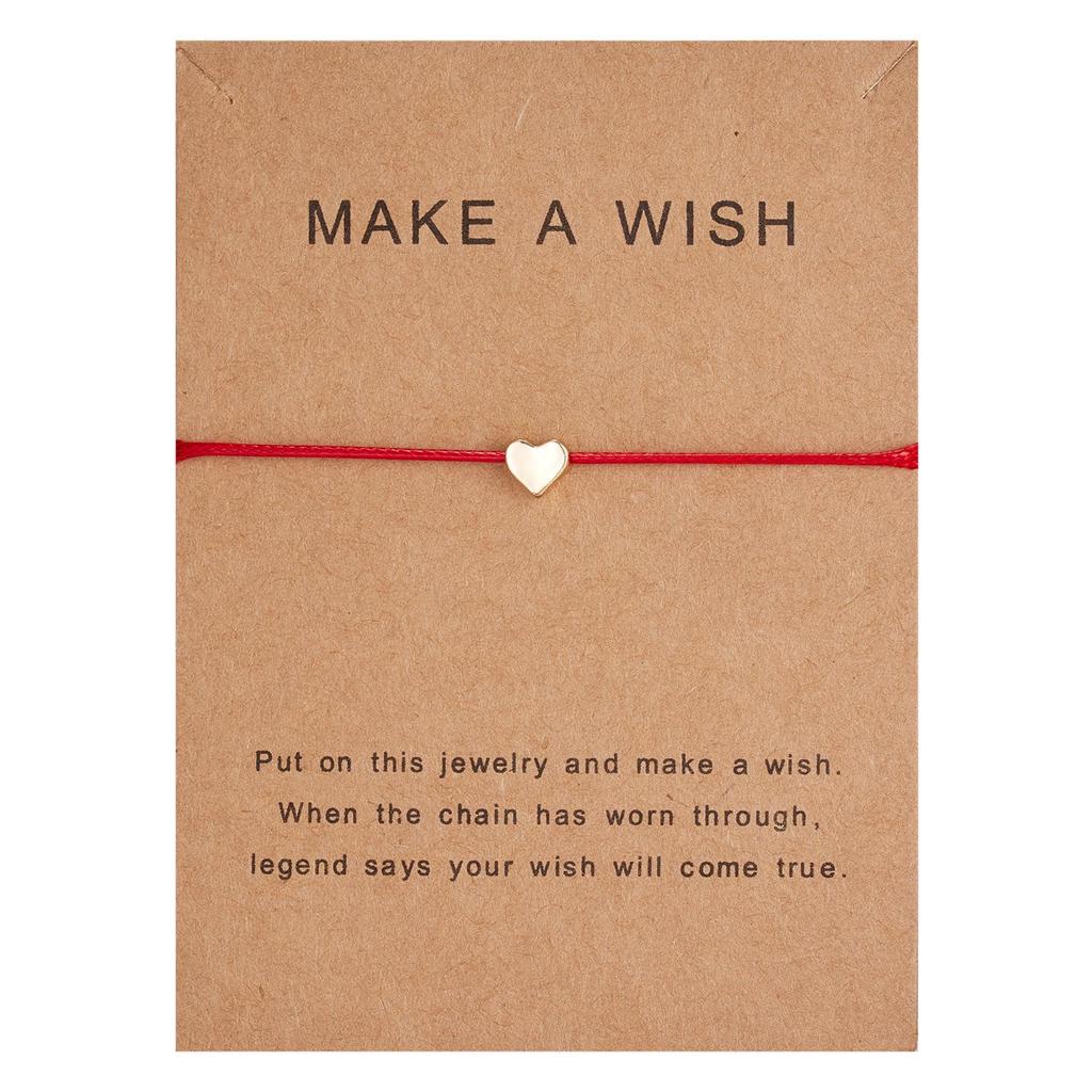 Adjustable Woven Bracelet with Love Charm - European & American Style Jewelry