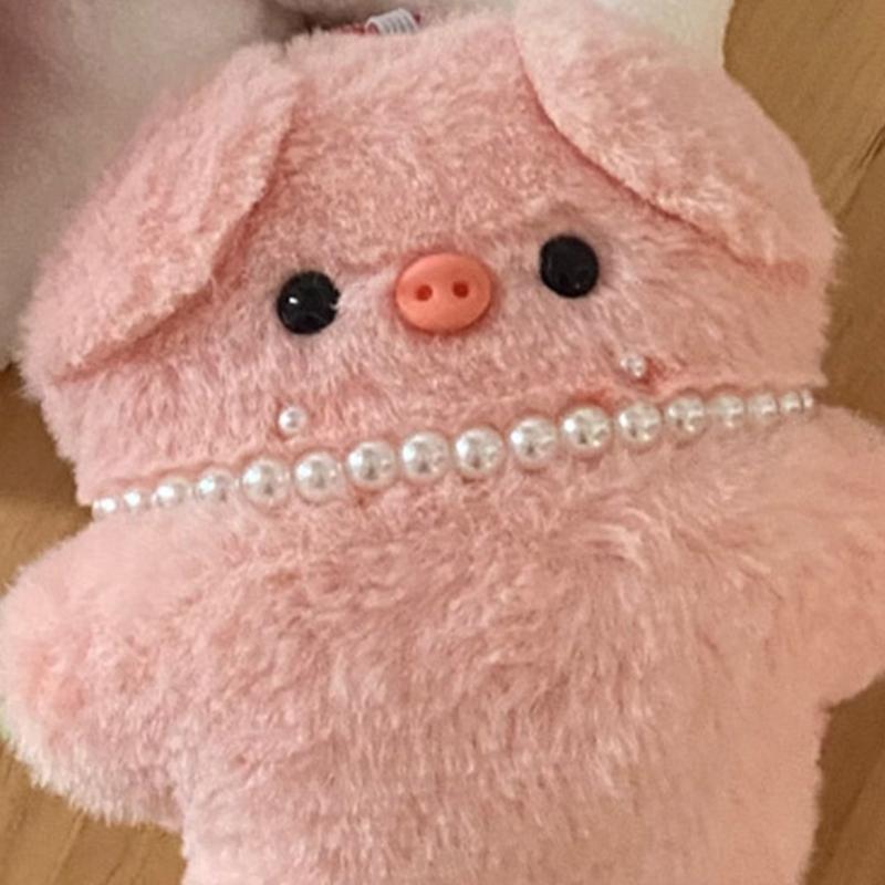 Cute Pink Pig Plush Keychain Pendant Cute Pig Necklace Charm Plush Keychain Plush Material Backpack Pendant Gift for Kid