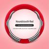 LSY Winter Houndstooth Plush Steering Wheel Cover