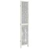 Vidaxl Room Divider, 3-Panel, White, Solid Paulownia Wood