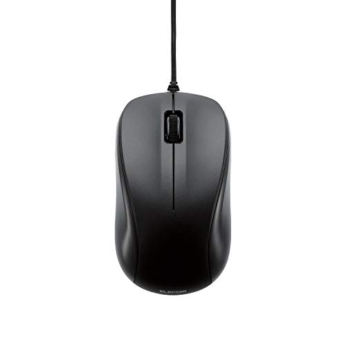 ELECOM Mouse Wired M Size 3 Button USB Optical Black ROHS Directive Compliant M-K6URBK/RS