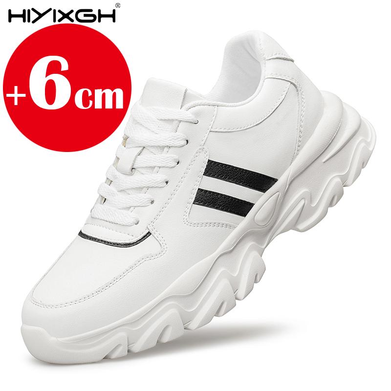 

Обувь для мужчин, увеличивающая рост на 6 см, роскошная брендовая спортивная обувь из натуральной кожи, мужские скрытые каблуки, увеличивающие рост, повседневная обувь 35