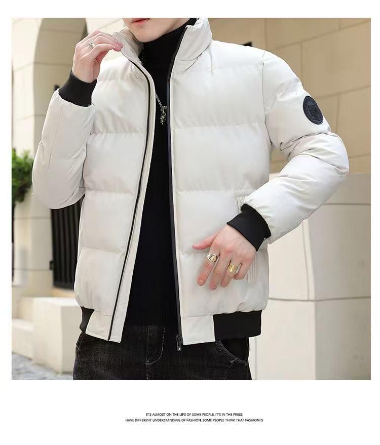 2025 Men's Stand Collar Lightweight Winter Cotton Jacket Thickened Outerwear