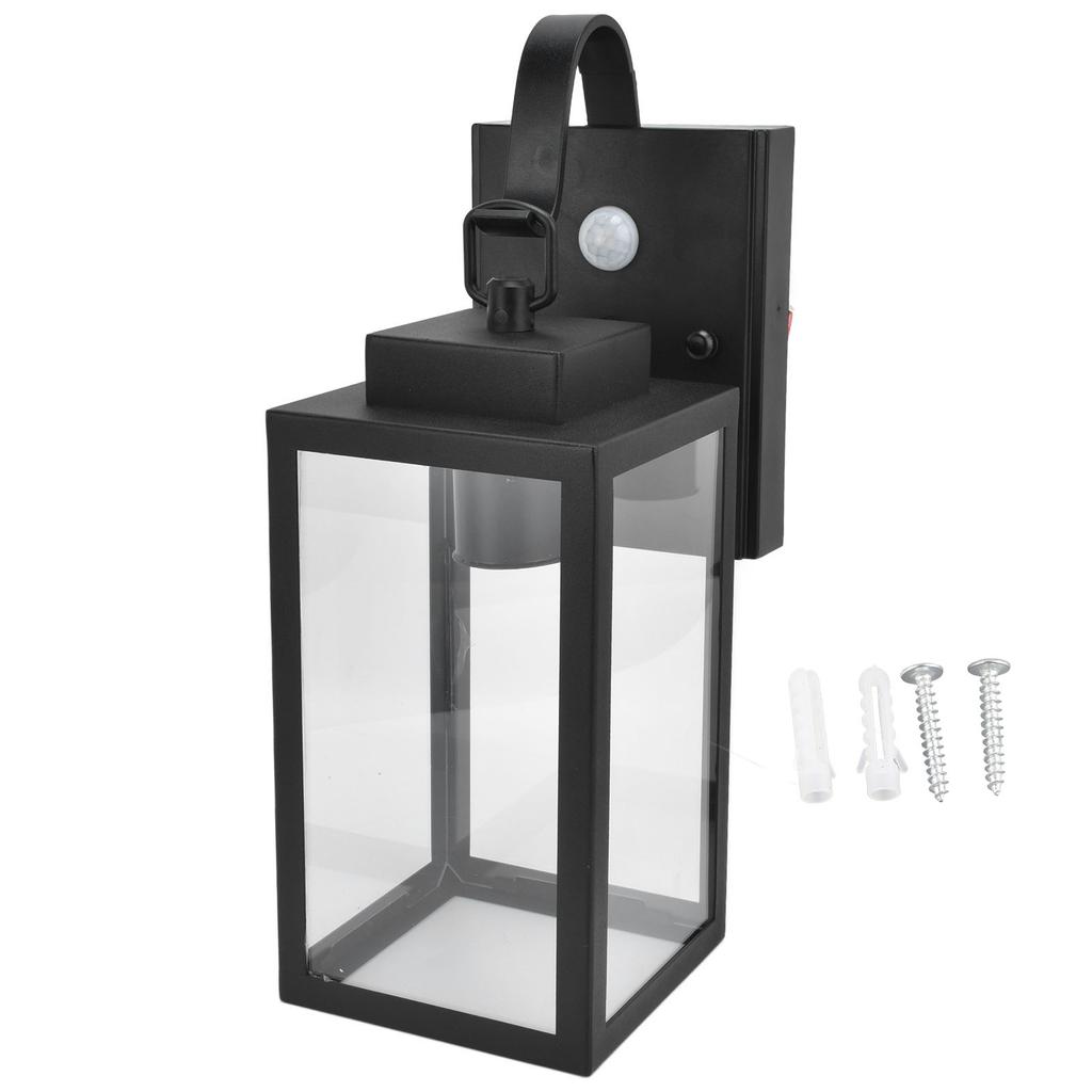 Induction Wall Lamp Retro Dusk to Dawn Wall Mount Light Fixtures Motion Sensor Porch Lantern for