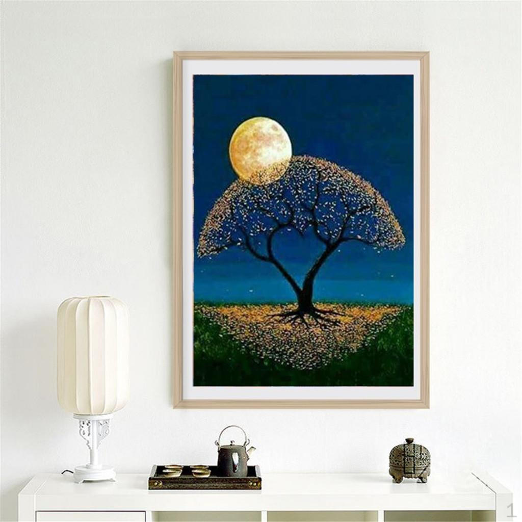 

Bohrmaschine Embroidery with Drawing Tools Handamde Stitch Crafts Rhinestone Pictures Moonlight