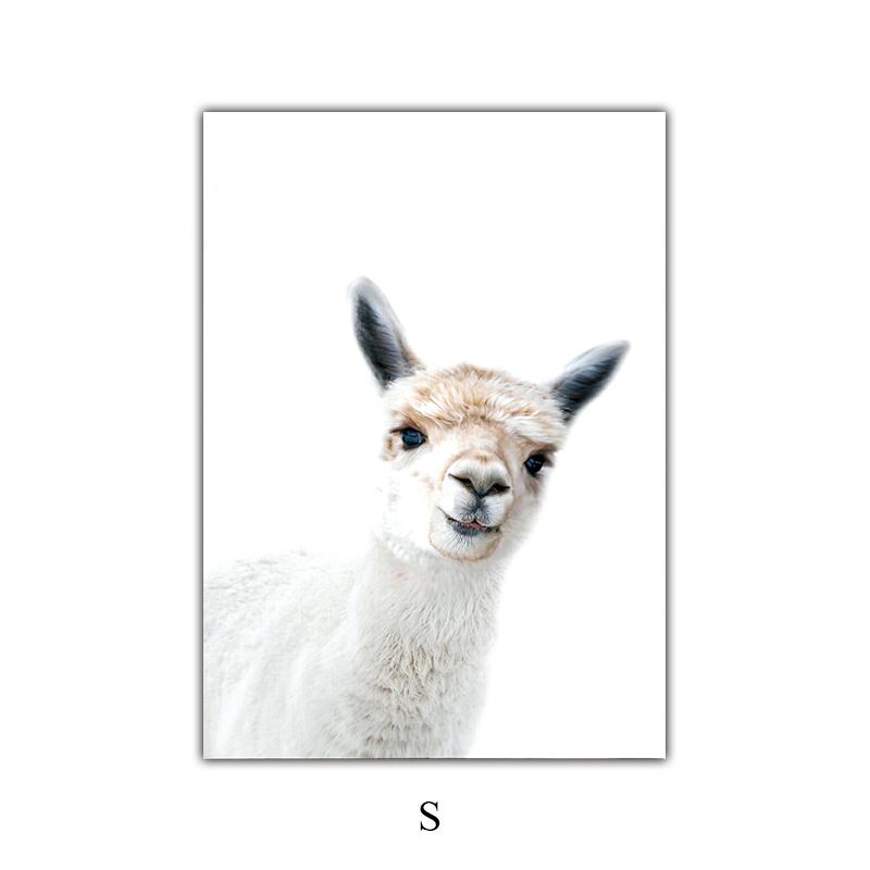 Babyzimmer-Tier-Wandposter, Zoo-Elefant, nordischer Stil, Kinderzimmer-Wand-Kunstdrucke an der Wand, Poster, Leinwand-Bild, Dekor-Wandbild