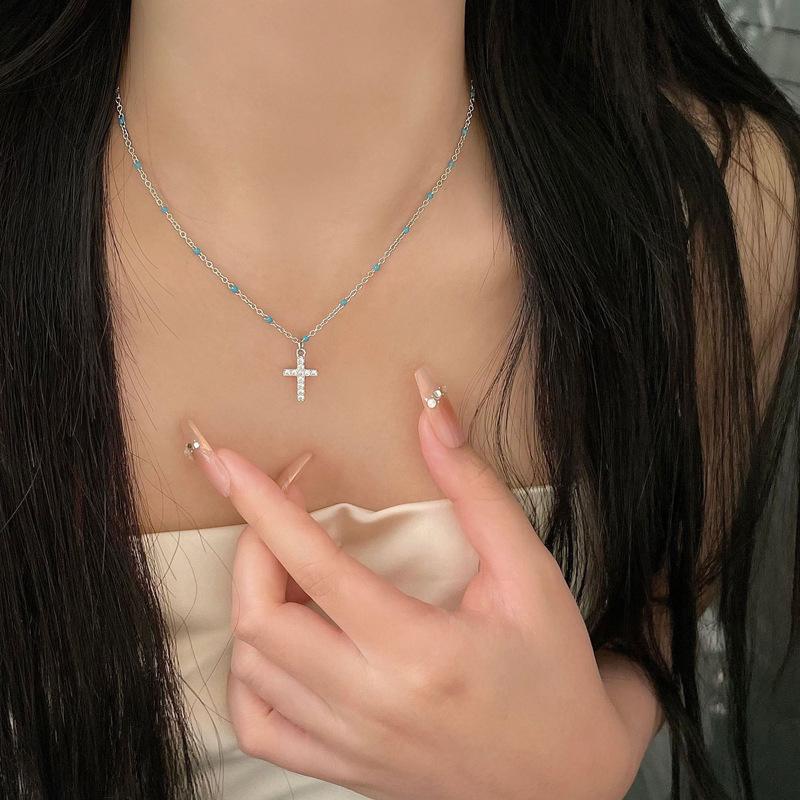 S925 Silver European & American Beaded Choker Necklace - Simple, Versatile Accessories for Women