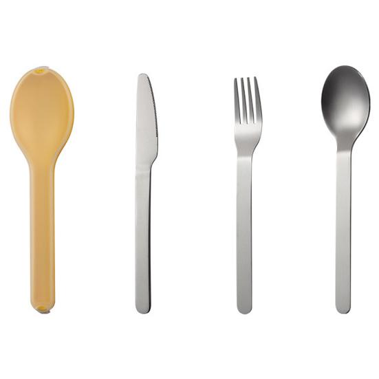 Súprava príborov 1 Nehrdzavejúca Protišmyková nehrdzavejúca oceľ Lyžica s dlhou rúčkou k Súprava stolového krájača Camping