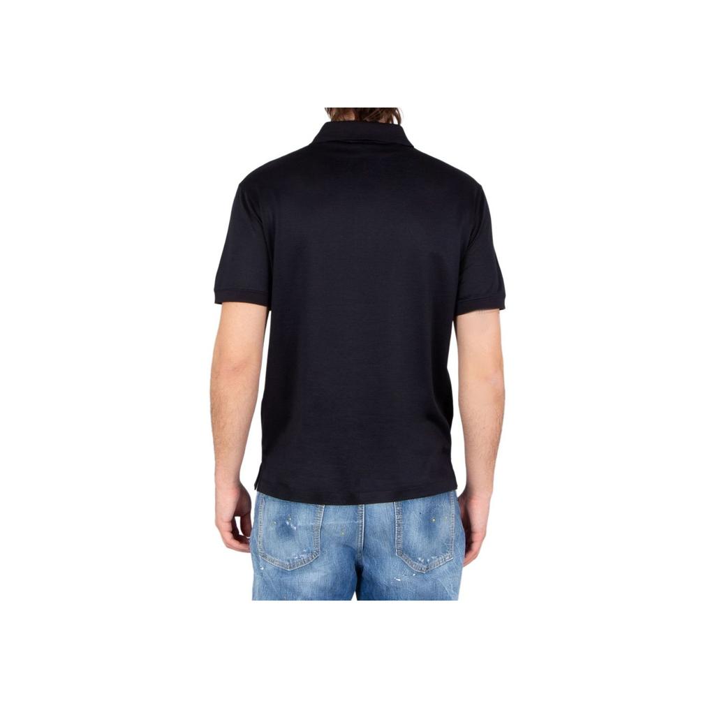 Emporio Armani Solid Color Eagle Logo Short Sleeve Polo Shirt Men tops Dark-Blue EM001082-AF10017-UB118