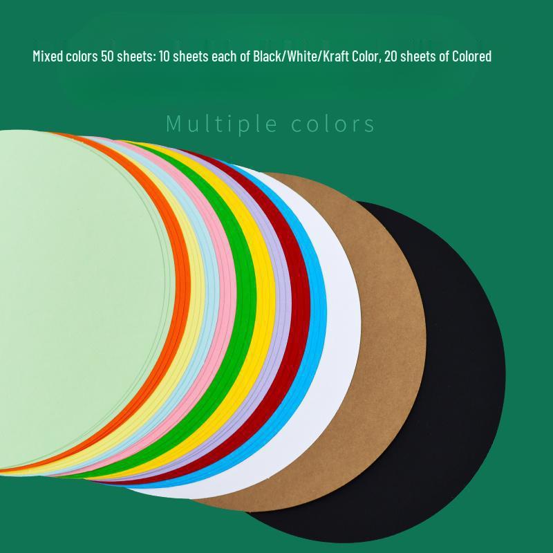 Thickened Colored Drawing Paper: Black & White Kraft Hand-Painted Cardboard for Kids & Students