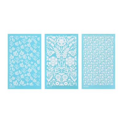 Polymer Ton Siebdruckschablonen DIY Wiederverwendbares Siebdruck-Set für Schmuck Ton Ohrringe Dekoration 208, 210, 223