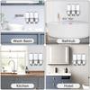 A25F-3In1 Chamber Wall Mounted Bathroom Shower Pump Dispenser And Organizer,Holds Shampoo, Shower Gel, For Bathroom Hotel