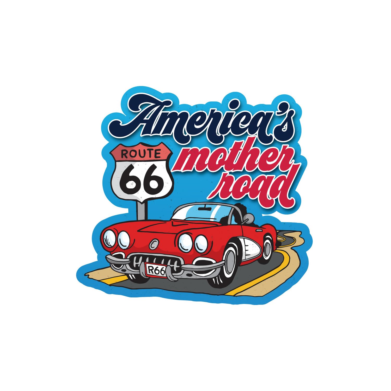 

Sticker Pack Route 66 Mother Road L синий