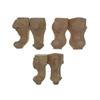 European Solid Wood Carved Table Legs - Rose & French Leaf Design