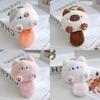 Cute Cat Plush Keychain Tail Squeaks Meow Pendant Bag Charm Cartoon