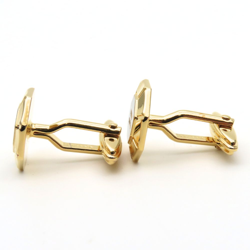 Used NINA RICCI Cuffs Tie Pin Set Metal Gold Silver Suit