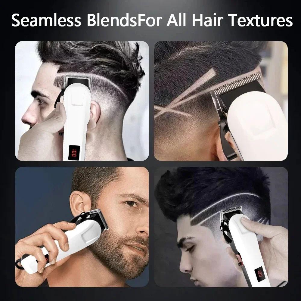 Professional Electric Hair Clipper Rechargeable Beard Trimmer Durable Haircut Trimmer Mens