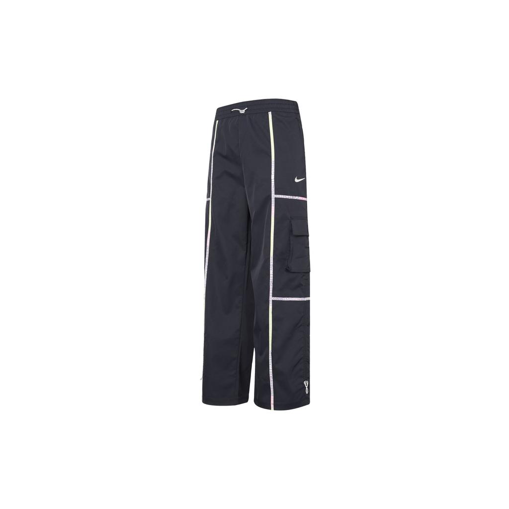 Nike X Serena Williams Collaboration Logo Brodé Pantalon Casual Tissé Taille Moyenne Bas Femme Bleu Foncé Noir DV8075-475