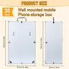 Aluminum Alloy Storage Locker Wall-Mounted Cell Phones Locker Storage Cabinet with Handle and Safety Lock for Office Classroom