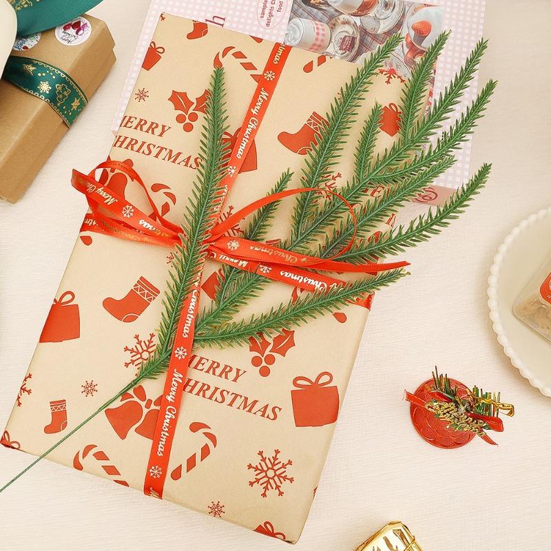 20Pcs Simulated Pine Cypress Rattan Plastic Christmas Decorative Accessories DIY Garland Branches Flower Arrangement Decoration