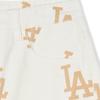 New MLB Denim Short Skirts Women's Milk White 3FDSB0143-07CRS