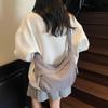 Large Capacity Solid Color Shoulder Bag Simple Versatile Messenger Bag New Casual Fashion Dumpling Bag Women