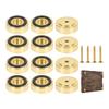 12Pcs Universal Metal Cutting Board Feet with Screws for Thick Kitchen Chopping Boards Ensures Firm Hold Enduring