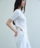 Uousoo Slim Fit Half Sleeve Cardigan_ White