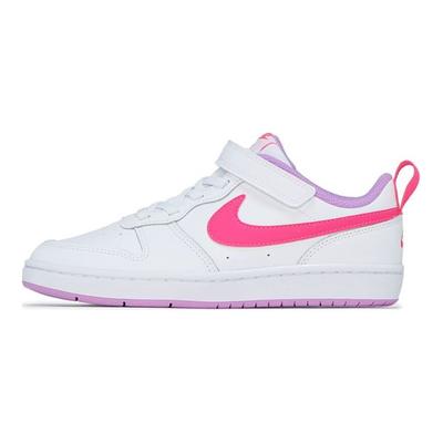 Court Borough Low 2 White Fuchsia Glow (PS) Kids Sneakers Hyper-Pink BQ5451-111