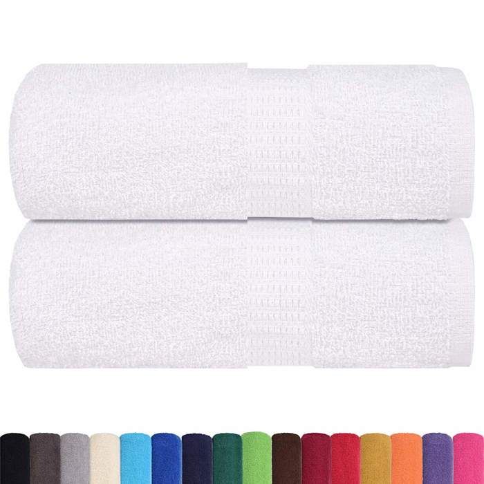 VidaXL Serviettes d'invité 2 pcs blanc 30x50 cm 360 g/m² 100% coton, serviette, serviette de visage, ensemble de serviettes 136645