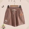 2024 Junior High Girls' Cute Bear T-Shirt & Shorts Set - Japanese Style