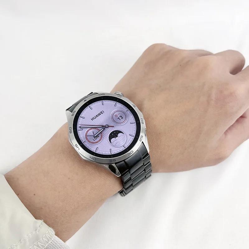 Lückenloser Edelstahlarmband für Huawei Watch GT4 46mm Offizielles Metallarmband für Huawei Watch GT5 46MM Business-Armband