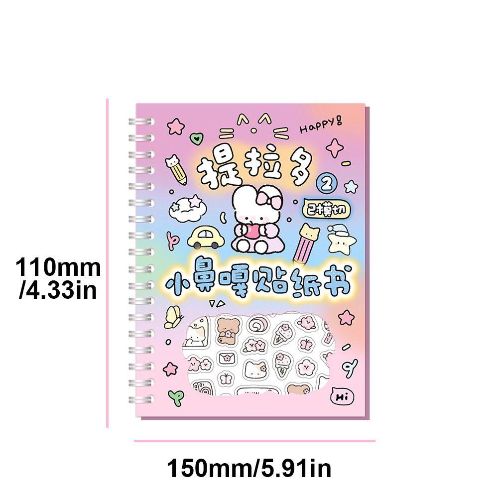 16 Feuilles Kawaii Kpop Livre d'Autocollants Décoratifs Dessin Animé Matériel DIY Autocollants Scrapbooking PET Papier Washi Journal